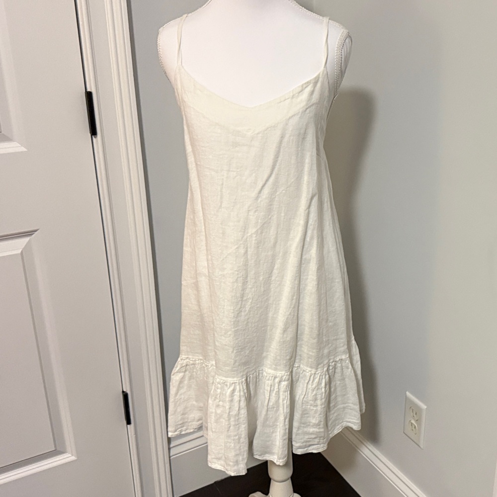 White Linen Dress